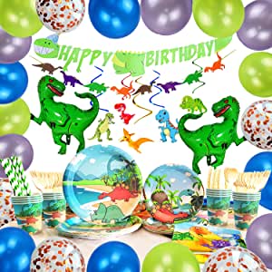 163 Pieces Dinosaur Party Supplies Set