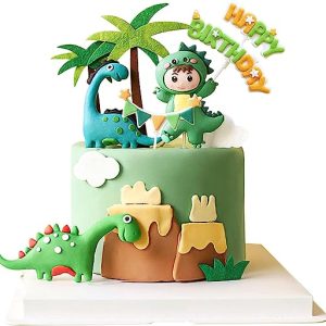 Gyufise 9Pack Dinosaur Cake Decorations