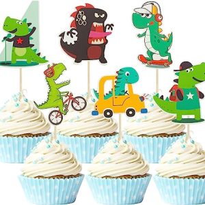 Gyufise Dinosaur Cupcake Toppers